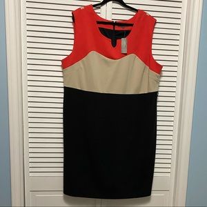 Addition Elle Knit Coral/Beige/Black Dress size 22